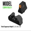 XS SIGHTS R3D Tritium Night Sight Orange in Suppressor Height for Glock 42, 43, 43x, & 48 Gen 1-5, Front and Rear Glow in The Dark Tritium for Tactical Applications view 2