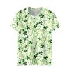 CGGMVCG St Patricks Day Shirt Women Short Sleeve Casual Top Shamrock Shirts St. Patrick's Day Soft Leave St Patricks Day Womens Clothing, Z01 Mint Green, M view 3