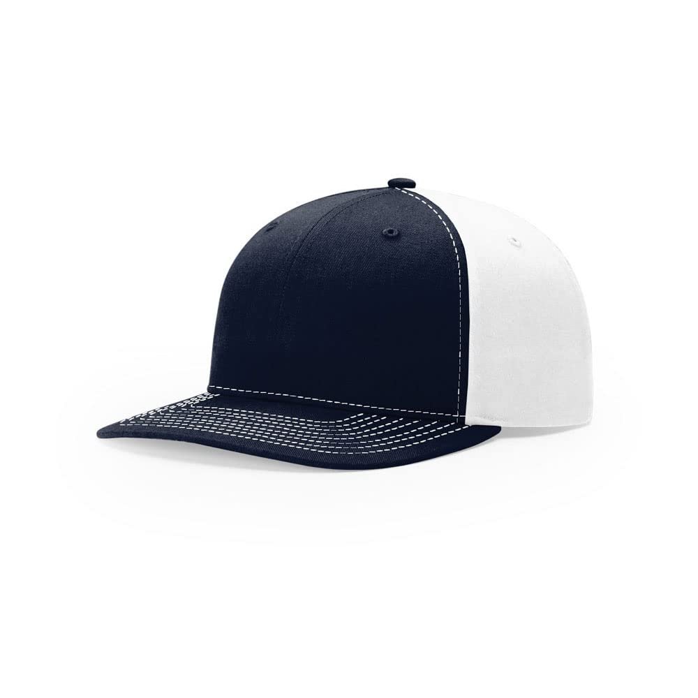 Richardson 312 1-Pack Twill Back Trucker Cap Adjustable Backstrap Baseball Cap | Bulk Packs Available - One Size - Navy/White