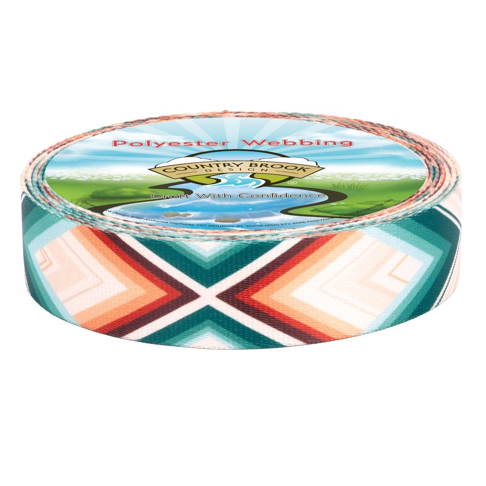 Country Brook Design - Sedona Arrows Polyester Webbing (2 Inch, 10 Yards)