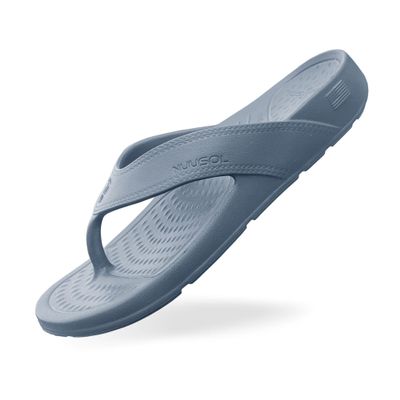 NUUSOL Unisex Cascade Flip Flop, Lightweight EVASOL Foam Footwear, Slate Gray, 6 Women/5 Men