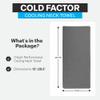 COLD FACTOR Cooling Towels for Sports, Cooling Neck Wraps  Cold Towel for Running, Workout & Outdoor Use, with UPF 50+-Soft, Machine Washable, Reusable Cooling Neck Towel, 13"x29.5" - 1 Pack (Gray) view 3