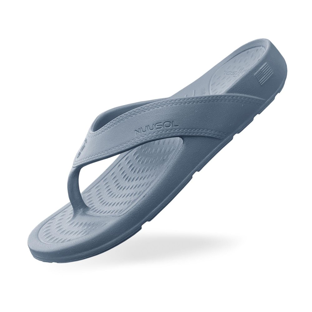 NUUSOL Unisex Cascade Flip Flop, Lightweight EVASOL Foam Footwear, Slate Gray, 11 Women/10 Men