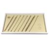 Beige Velcro Deluxe Display Pad with White Plastic Tray Measures: 14 3/4 x 8 1/4 x 1 view 3