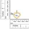 14K Two Toned Silver and Yellow Arrow Heart Pendant Model_X_Fashion-874 view 2