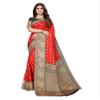 IMTRA FASHION Indian Traditional Red Printed Art Silk Saree with Blouse Piece-SELENA RED view 1