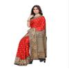 IMTRA FASHION Indian Traditional Red Printed Art Silk Saree with Blouse Piece-SELENA RED view 2
