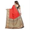 IMTRA FASHION Indian Traditional Red Printed Art Silk Saree with Blouse Piece-SELENA RED view 4