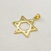 14K Yellow Gold Plain Star of David Hexagram Religious Pendant Model_X_Fashion-1257 view 3