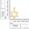 14K Yellow Gold Plain Star of David Hexagram Religious Pendant Model_X_Fashion-1257 view 4
