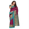 IMTRA FASHION Indian Traditional Purple Printed Art Silk Saree with Blouse Piece-SELENA PURPLE view 2