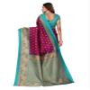 IMTRA FASHION Indian Traditional Purple Printed Art Silk Saree with Blouse Piece-SELENA PURPLE view 3