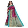 IMTRA FASHION Indian Traditional Purple Printed Art Silk Saree with Blouse Piece-SELENA PURPLE view 4