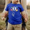 Olive Loves Apple 1st Birthday Rocket Astronaut Themed T-Shirts with Moon Balloon and Planets for Boys and Girls Vintage Royal Shirt 18 Months view 3