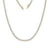 Sterling Silver 3mm Square Cubic Zirconia Tennis Bracelet/Necklace Model_X_Fashion-356 view 1