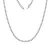 Sterling Silver 3mm Square Cubic Zirconia Tennis Bracelet/Necklace Model_X_Fashion-356 view 2