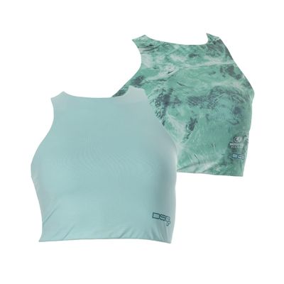 (DSG Outerwear) Women's Reversible Fishing Midi Tops - Large, Lichen/MO Wake Form High BowSpray