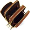 MIZUBA Small Crossbody Cell Phone Purse Mini Messenger Shoulder Bag Crossbody Wallet with Credit Card Slots (W-brown) view 4