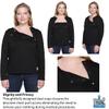 Adaptive Chemotherapy Shirt for Women with Chest Port Access | Long Sleeve Chemo for Cancer and Dialysis Patients view 2