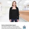 Adaptive Chemotherapy Shirt for Women with Chest Port Access | Long Sleeve Chemo for Cancer and Dialysis Patients view 3