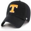 47 Tennessee Volunteers Hat Mens Womens Clean Up Adjustable Cap, Black, Orange Logo view 1