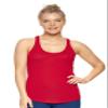 Expert Brand USA-Made Women's TriTec Activewear Performance Racerback Tank Top, Red, Small view 1