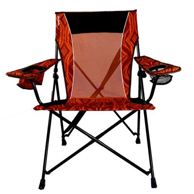 Kijaro Enjoy Versatile Folding Sports, Outdoor Chair & Lawn Chair, Dual Lock Feature, Destination Print - Victoria Desert Orange