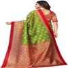 IMTRA FASHION Indian Traditional Green Printed Art Silk Saree with Blouse Piece-SELENA GREEN view 2