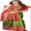 IMTRA FASHION Indian Traditional Green Printed Art Silk Saree with Blouse Piece-SELENA GREEN view 4