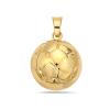 14K Yellow Gold Plain and Matte Round Soccer Ball Pendant Model_X_Fashion-1091 view 1