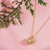 14K Yellow Gold Plain and Matte Round Soccer Ball Pendant Model_X_Fashion-1091 view 3