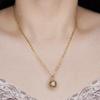 14K Yellow Gold Plain and Matte Round Soccer Ball Pendant Model_X_Fashion-1091 view 4