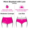 Maidenform Womens Microfiber Boyshort Panty Pack, One Fab Fit With Lace, Boy Short Panties, Geo Snow/Cherry Blossom/Latte Lift, Small US view 4