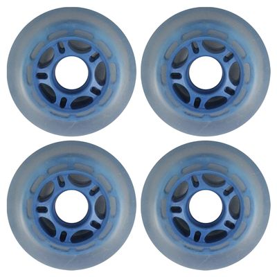 Player's Choice Inline Skate Wheels Multi use 76mm 86A Blue Outdoor (4 Wheels)