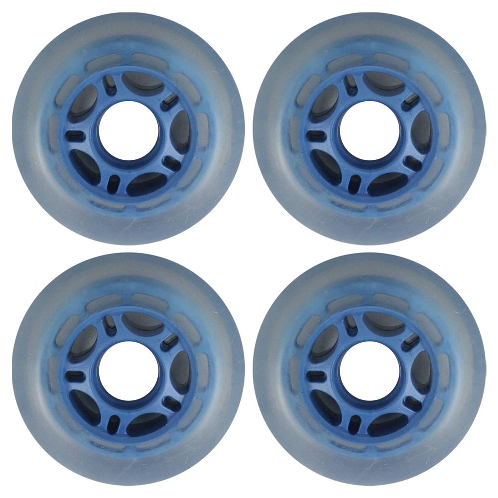 Player's Choice Inline Skate Wheels Multi use 76mm 86A Blue Outdoor (4 Wheels)