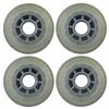 Player's Choice Inline Skate Wheels Multi use 76mm 78A Clear Silver Indoor/Outdoor (4 Wheels) view 1