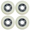 Player's Choice Inline Skate Wheels Multi Use 76mm 78A White/Silver Indoor/Outdoor (4 Wheels) view 1