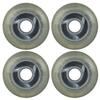 Player's Choice Inline Skate Wheels 80mm 78A Clear Silver Cyclone Spoke Indoor/Outdoor (4 Wheels) view 1