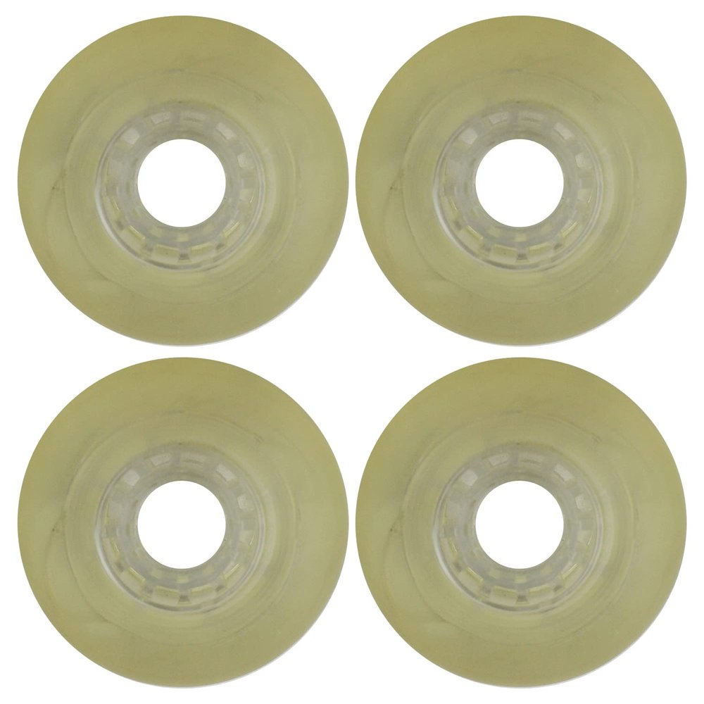 Player's Choice Inline Skate Wheels Multi Use 76mm 82A Clear Outdoor (4 Wheels)