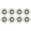 Player's Choice Inline Skate Wheels Multi Use 76mm 78A White/Silver Indoor/Outdoor (8 Wheels) view 1