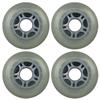 Player's Choice Inline Skate Wheels Multi Use 76mm 82A Clear Silver Outdoor (4 Wheels) view 1