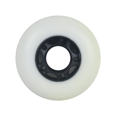Player's Choice Inline Skate Wheel Multi Use 72mm 89A White/Black Outdoor (Single)