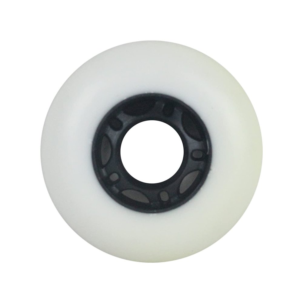 Player's Choice Inline Skate Wheel Multi Use 72mm 89A White/Black Outdoor (Single)