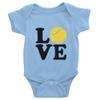 Yeavomeny Love Tennis Boy Girl Cotton Bodysuit Short Sleeve Unisex Infant Rompers Bodysuit D-Blue view 1