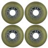 Player's Choice Inline Skate Wheels Multi Use 72mm 78A Clear Silver Indoor/Outdoor (4 Wheels) view 1