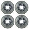 Player's Choice Inline Skate Wheels 80mm 78A Clear Silver Star Spoke Indoor/Outdoor (4 Wheels) view 1