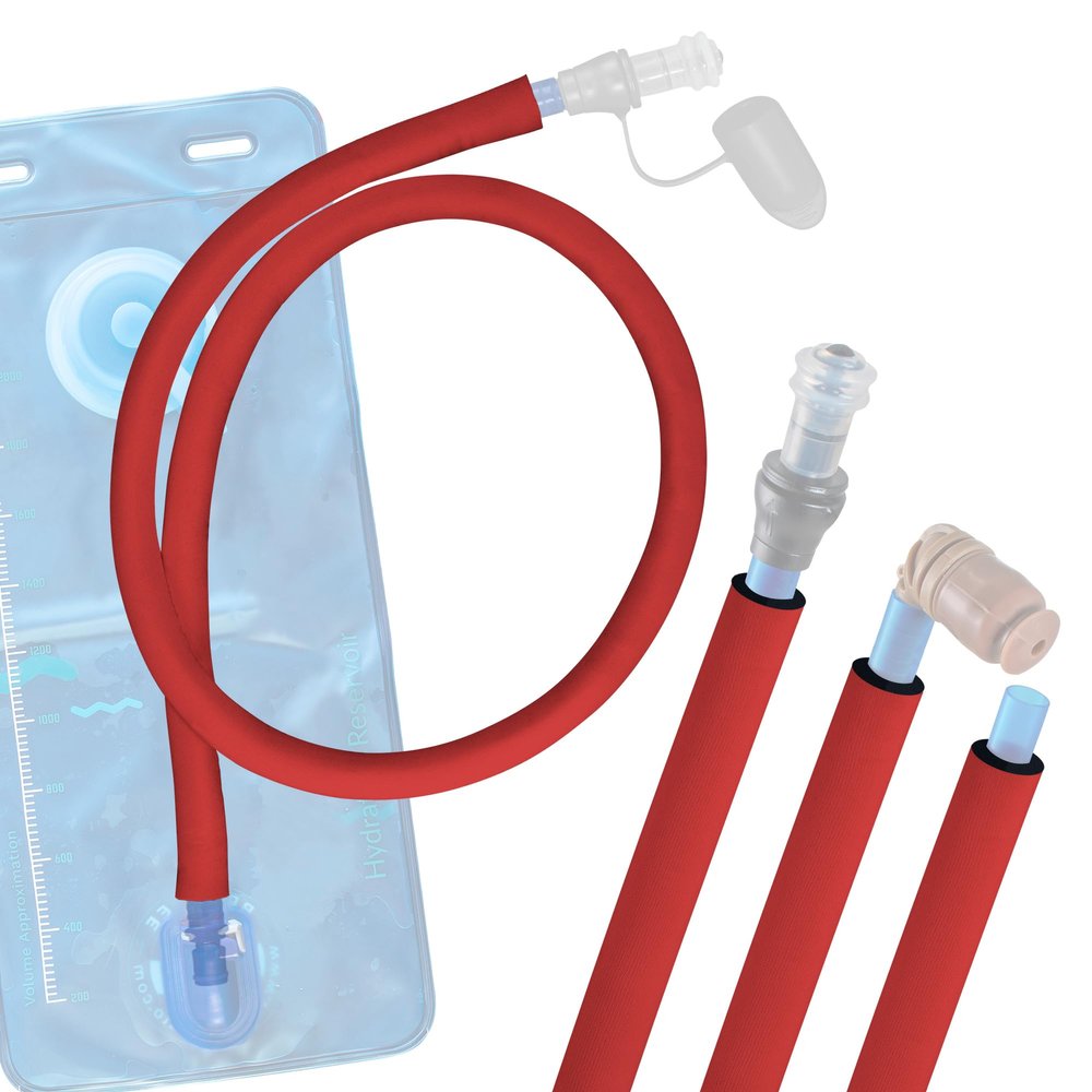 Gearhandle Drink Tube Insulator Insulation Sleeve Compatible with Osprey, Platypus, Hydrapak, Source, and CamelBak Hydration Backpacks - Drink Tube Insulation Hose Cover (Red, 36" inch)