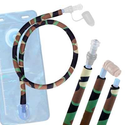 Gearhandle Drink Tube Insulator Insulation Sleeve Compatible with Osprey, Platypus, Hydrapak, Source, and CamelBak Hydration Backpacks - Drink Tube Insulation Hose Cover (Woodland, 36" inch)