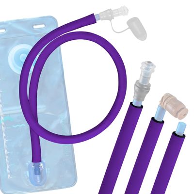 Gearhandle Drink Tube Insulator Insulation Sleeve Compatible with Osprey, Platypus, Hydrapak, Source, and CamelBak Hydration Backpacks - Drink Tube Insulation Hose Cover (Purple, 36" inch)