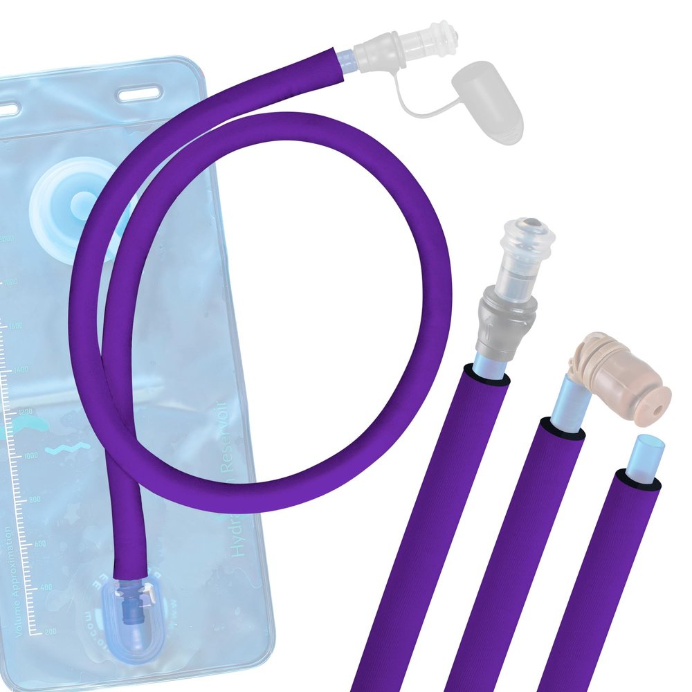 Gearhandle Drink Tube Insulator Insulation Sleeve Compatible with Osprey, Platypus, Hydrapak, Source, and CamelBak Hydration Backpacks - Drink Tube Insulation Hose Cover (Purple, 36" inch)